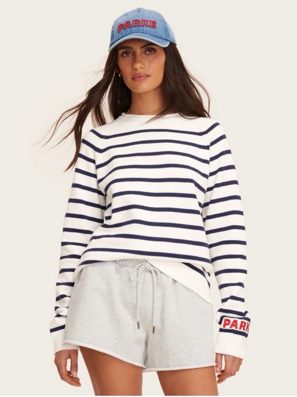 Parke x Target Navy & White Stripe Pullover Sweater